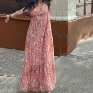 Rachel Zoe Paisley Ruffled Sleeveless Tiered Maxi Dress Sz. Small